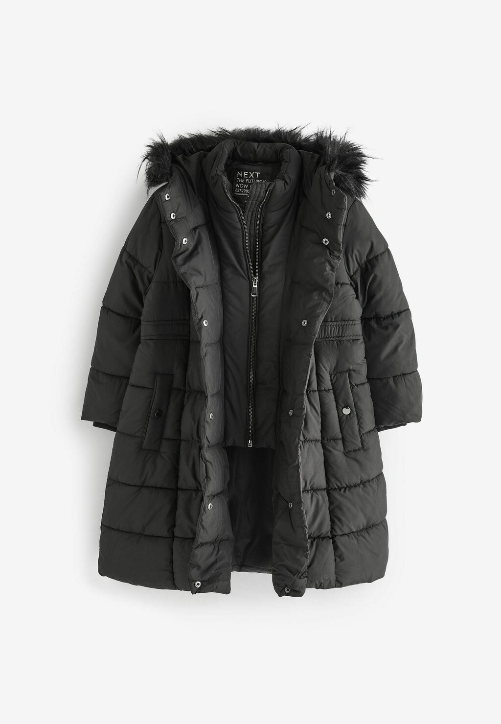 

Зимнее пальто WATERPROOF FAUX FUR HOODED Next, черный