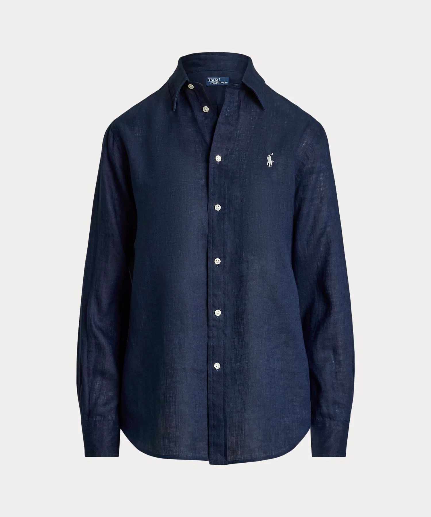 Женская рубашка POLO RALPH LAUREN Классический крой из льна — фото 2