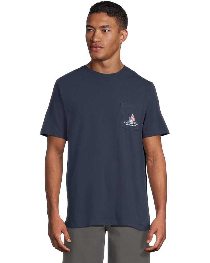 

Футболка Vineyard Vines Afternoon Sailin America Short, цвет Blue Blazer