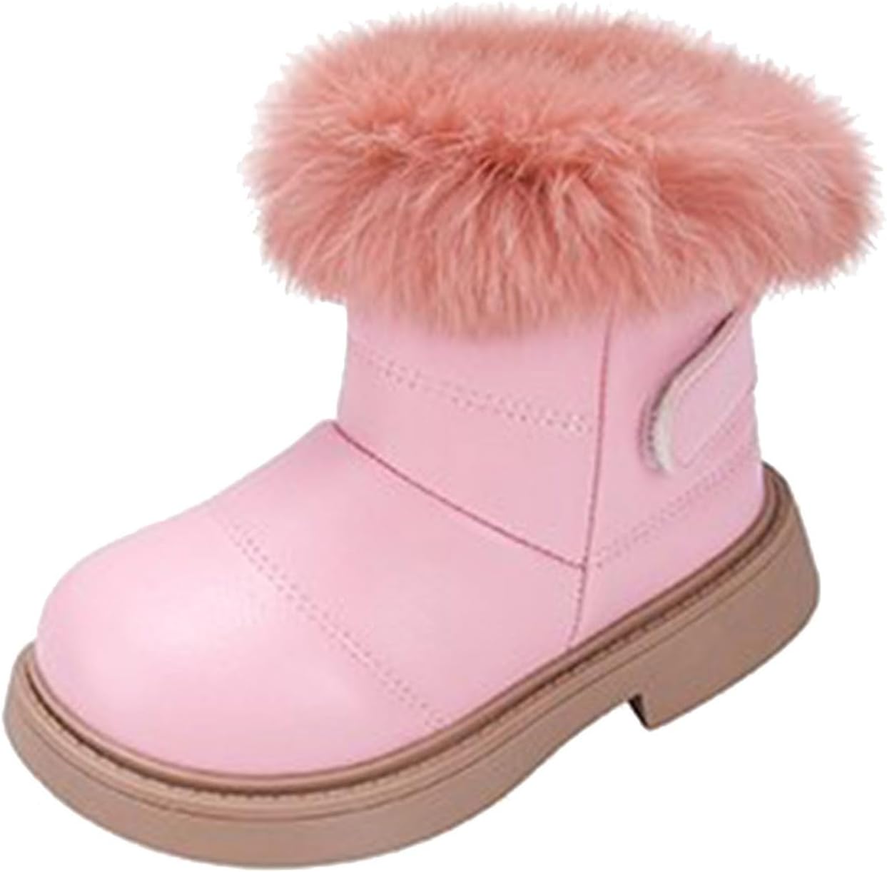 

Сапожки для девочек зимние ботинки до щиколотки водоотталкивающие комфортные короткие теплые уютные противоскользящие вестерн-башмачки Generic, Pink