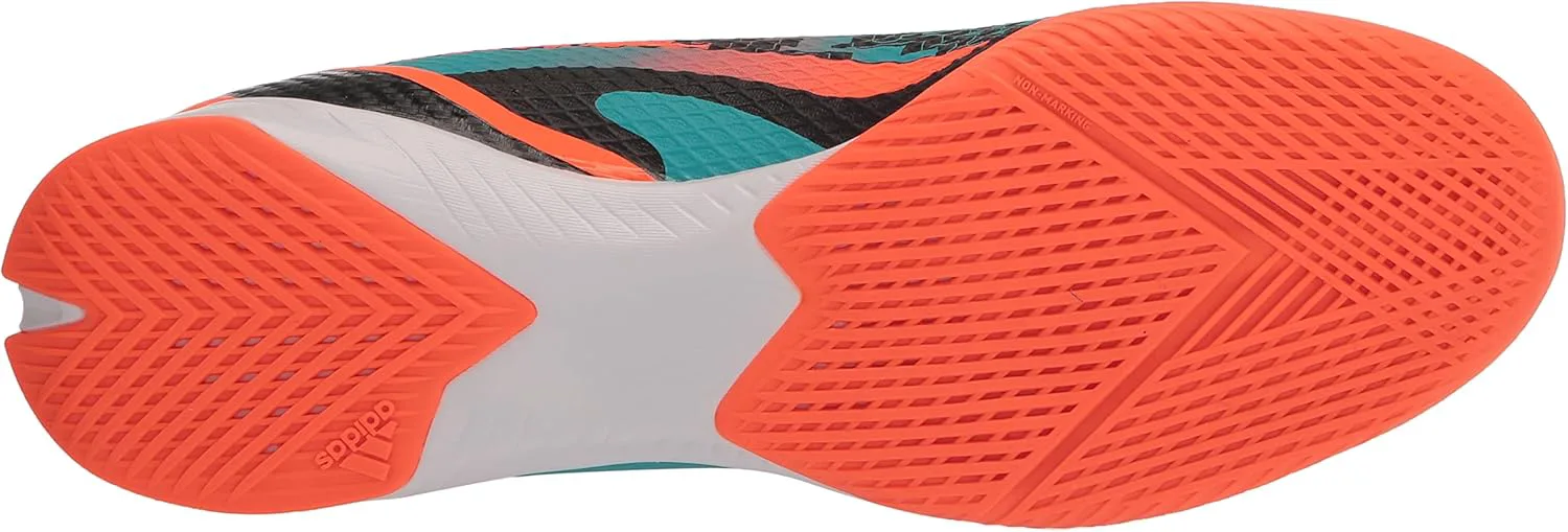 Футбольные бутсы Adidas Unisex-Adult Speedportal Messi.3 для игры в зале, оранжевый/мятный/черный — фото 3