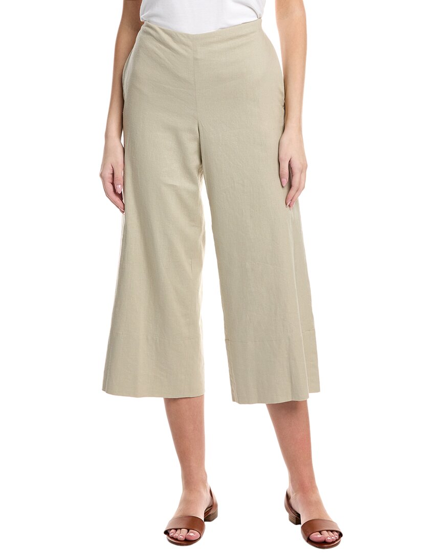 

Винс Кроп Уайд Льняные брюки Vince, серый