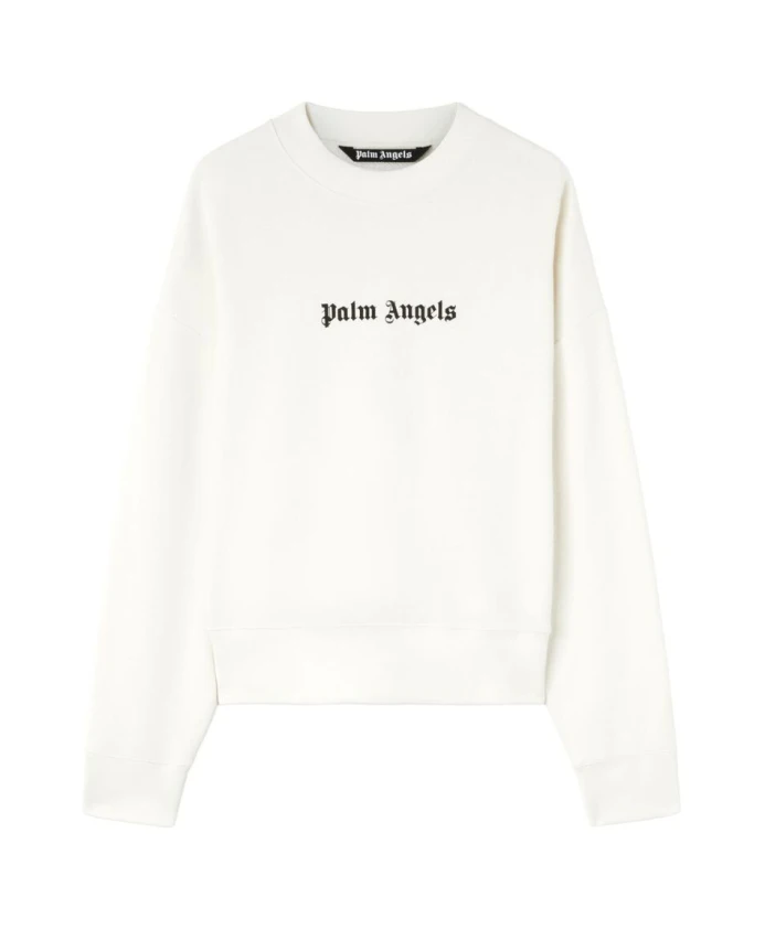 

Толстовка с логотипом и круглым вырезом Palm Angels, белый