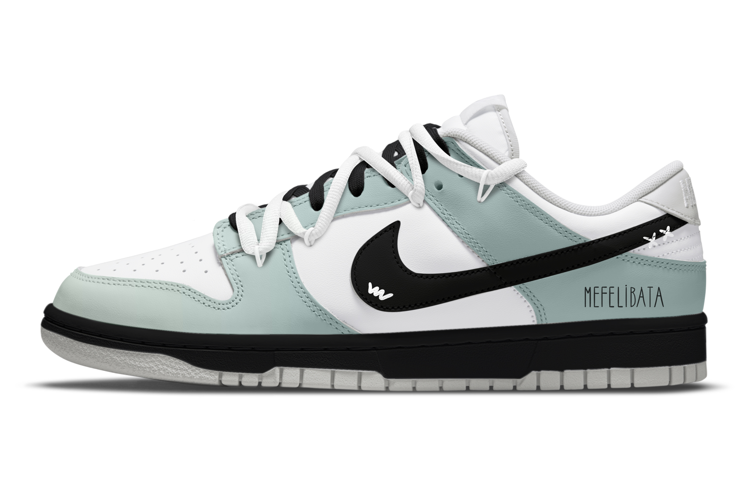 

Nike Кроссовки для скейтбординга Dunk Anti-Slip, износостойкие, низкие, мужские, белые, зеленые