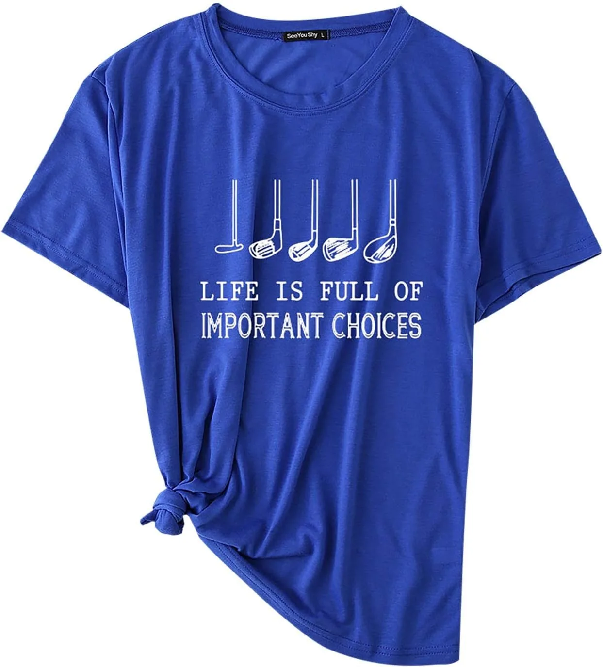 

Футболка с принтом Life is Full of Important Choices Sdeycui