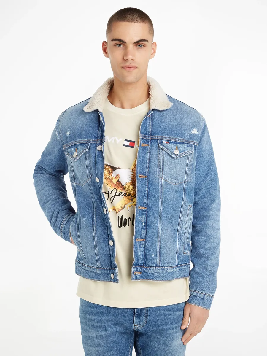 

Джинсовый жилет Tommy Jeans "TEDDY TRUCKER JACKET DG2038", джинсовый