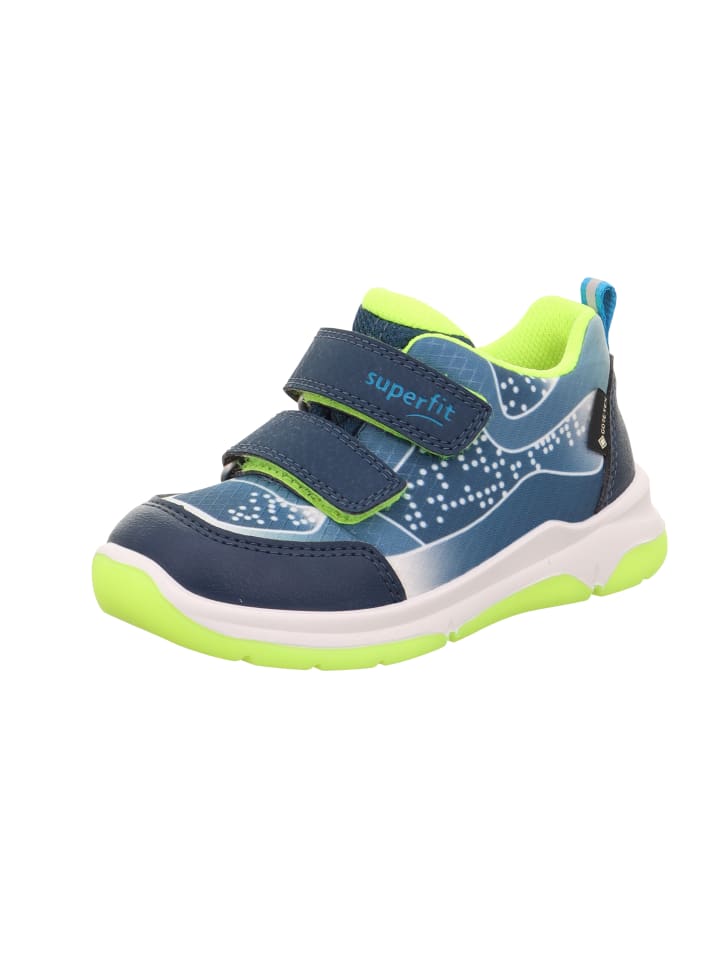 

Кроссовки на шнуровке superfit, цвет blau/gelb