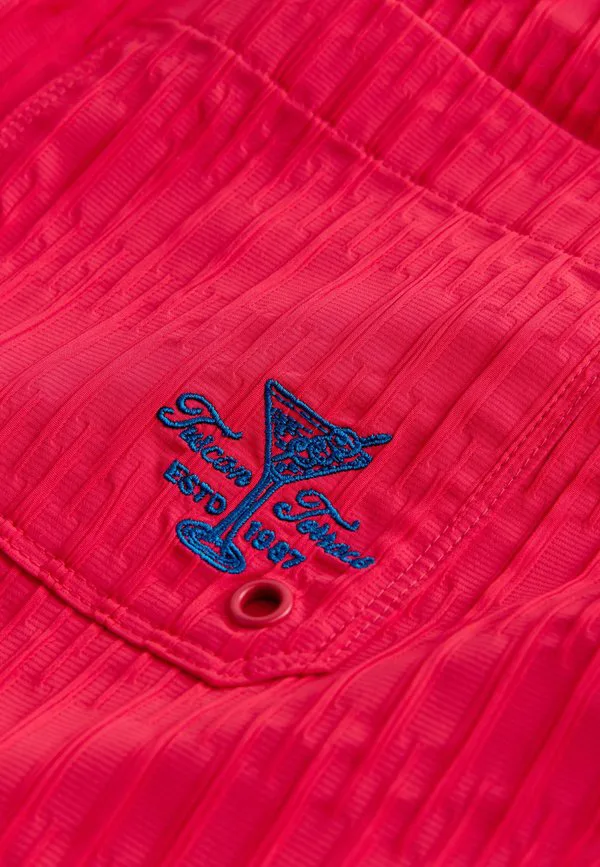 Плавки прямого кроя с вертикальной текстурой Next, Coral Pink — фото 4