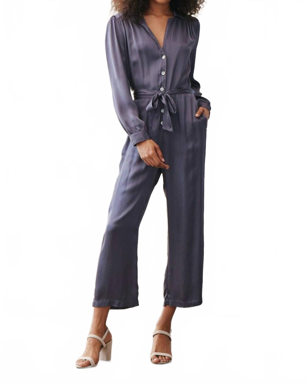 

Bella Dahl Комбинезон с присборенной передней частью и пуговицами, цвет «Темное озеро»