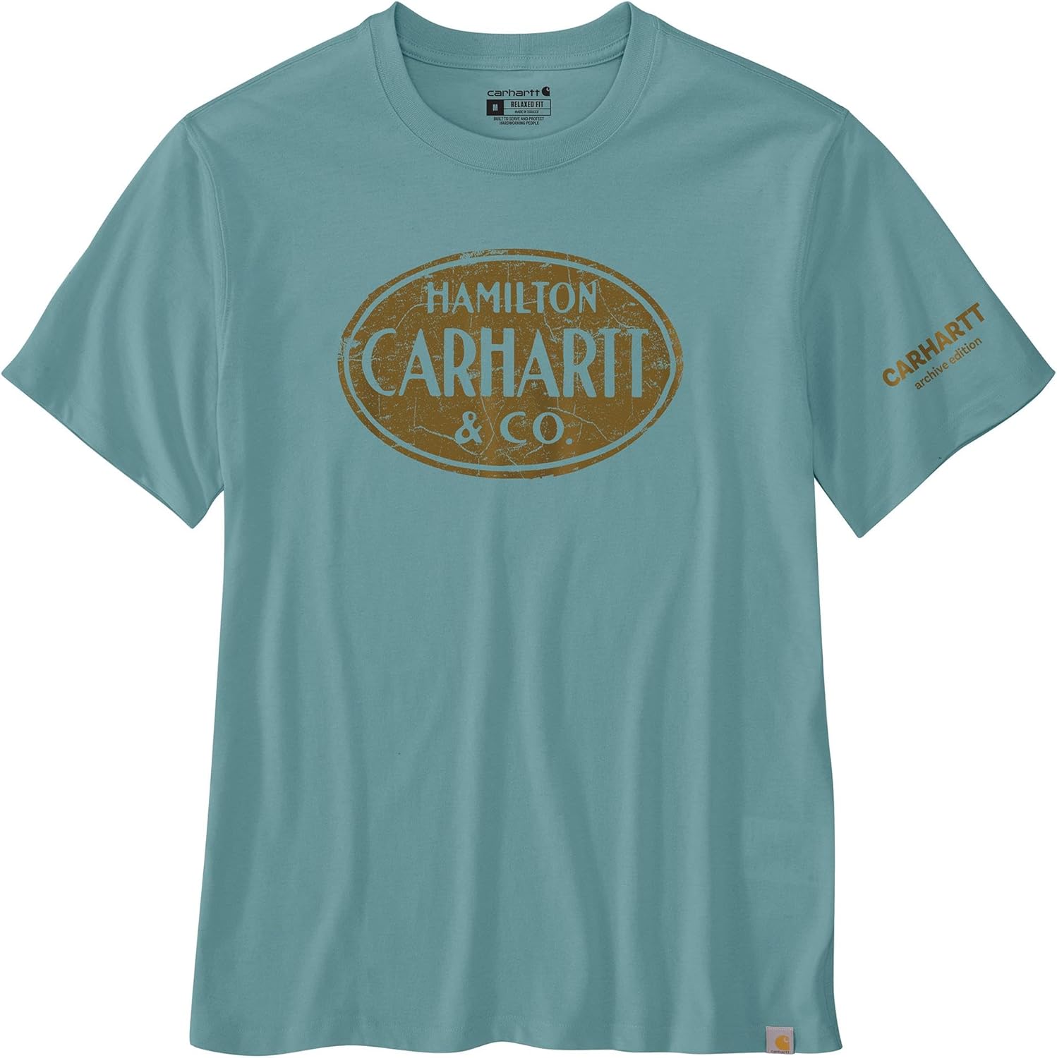 

Carhartt Мужская футболка 106774 Relaxed Fit Lightweight Short-Sleeve Hamilton Graphic, Summer Blue, Синий, Carhartt Мужская футболка 106774 Relaxed Fit Lightweight Short-Sleeve Hamilton Graphic, Summer Blue