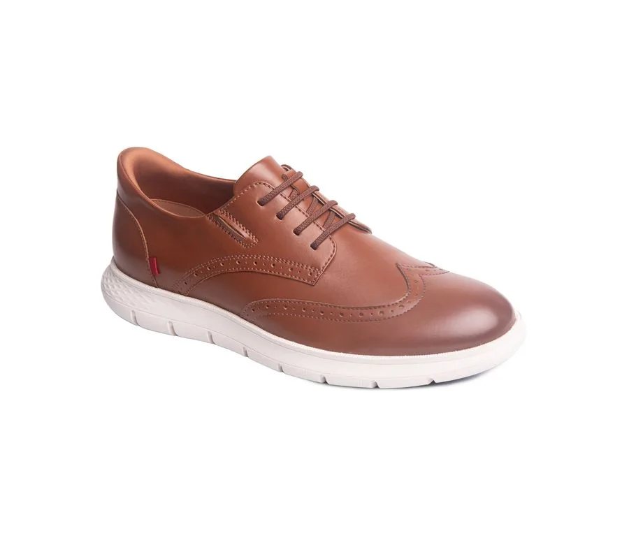 Мужские кожаные оксфорды Barnes Ave Hands-Free Slip On Technology с технологией свободного надевания Marc Joseph New York, Cognac Napa Leather