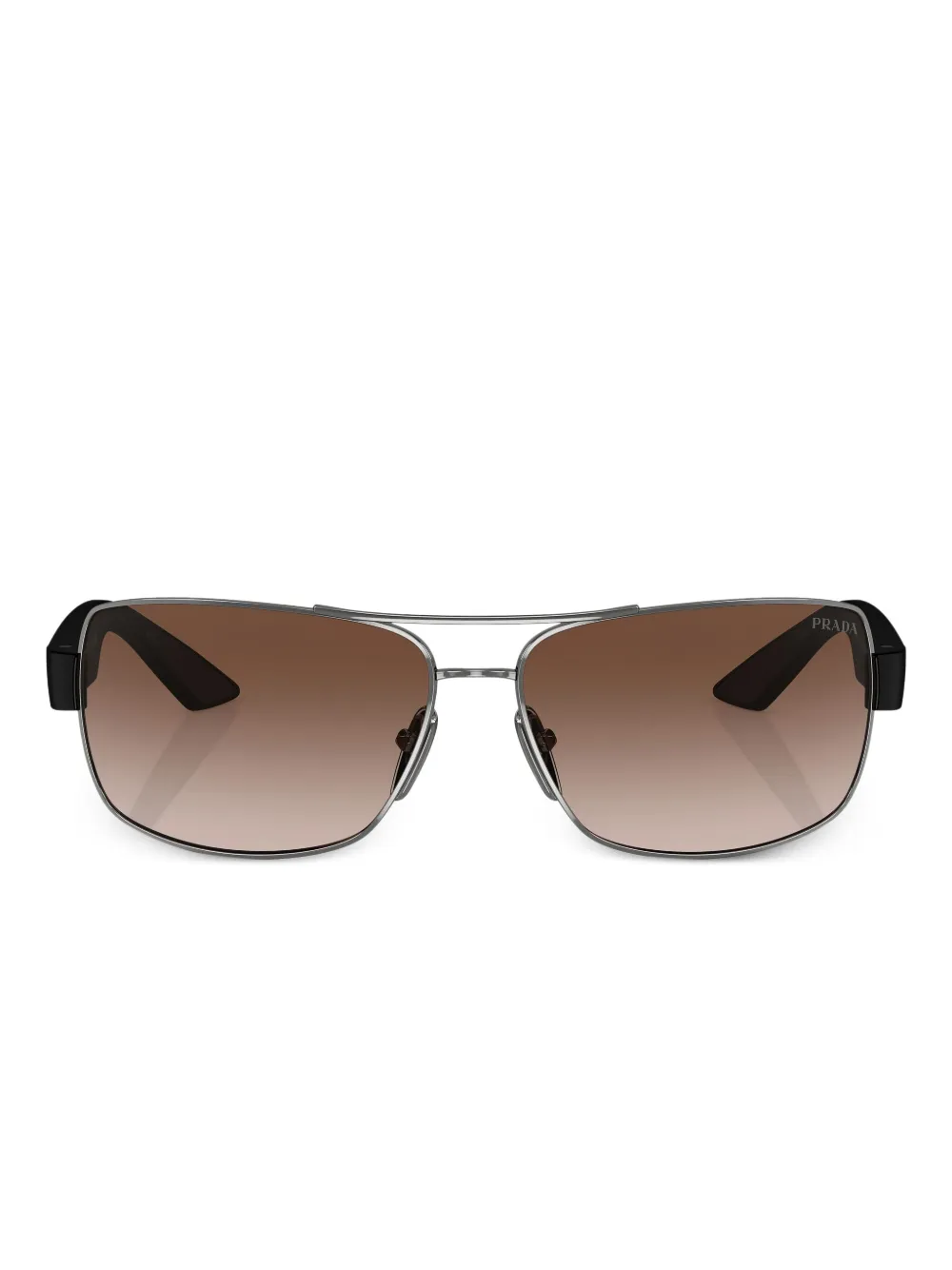 

Солнцезащитные очки-пилоты Prada Eyewear, серебяный