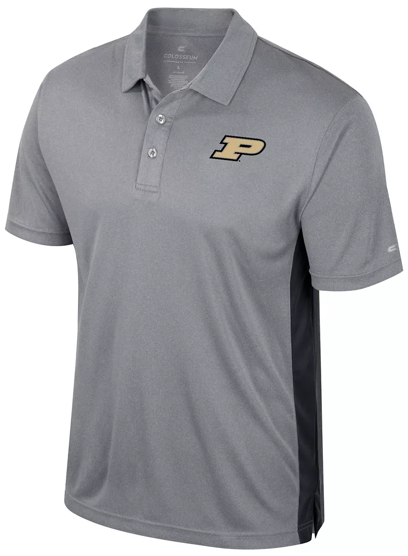 

Мужская футболка-поло Colosseum Purdue Boilermakers Heather Grey