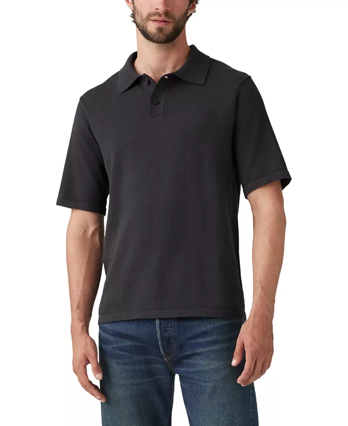 

Мужской короткий рукав текстурированный поло-свитер Levi's, черный