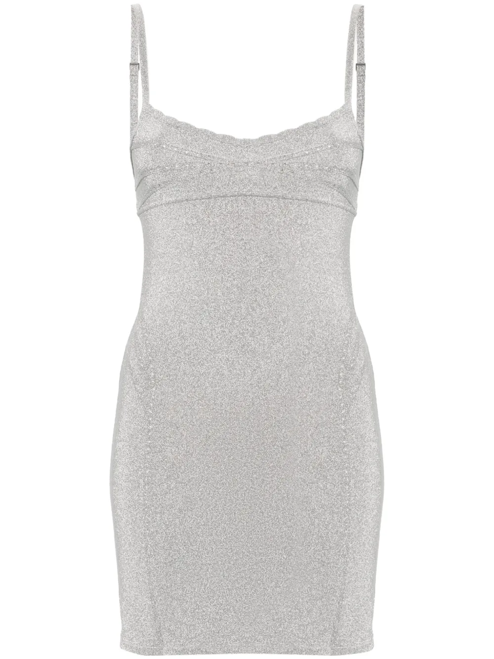 

Платье мини Fiesta с люрексом JACQUEMUS, серебяный