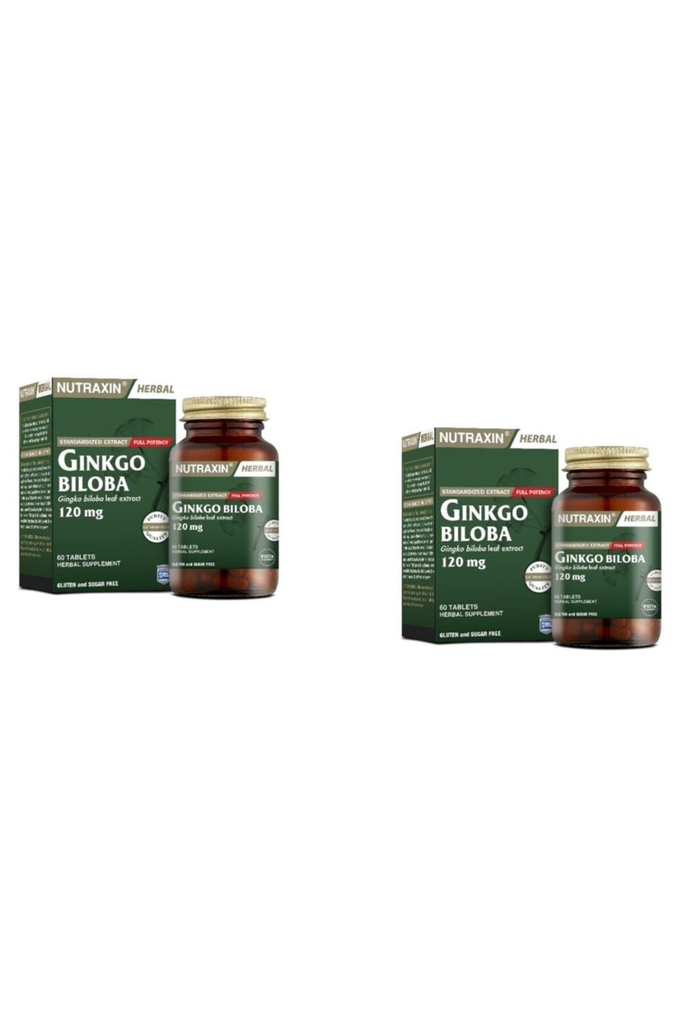 

Nutraxin Гинкго билоба 60 капсул по 2 штуки