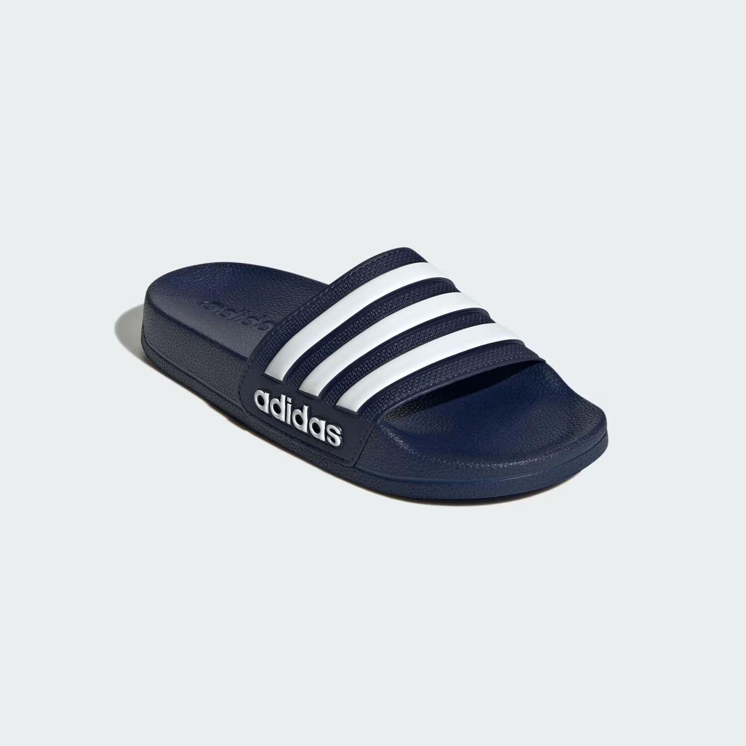 Шлепанцы для душа Adilette Adidas, цвет Dark Blue/Cloud White/Dark Blue — фото 4