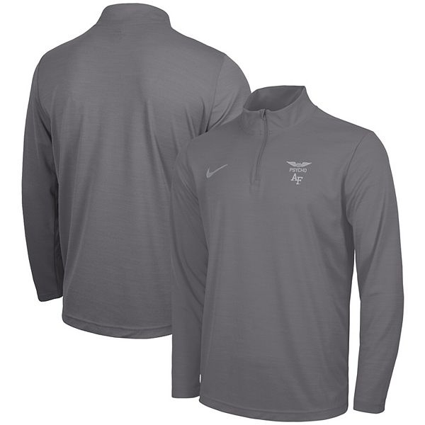 Мужская толстовка quarter-zip dri-fit intensity charcoal air force falcons apls fighting falcon collection Nike