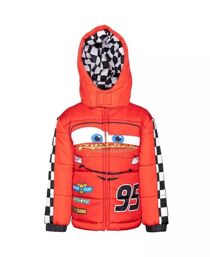 

Пуховик на молнии Little Boys Pixar Cars Mickey Mouse Lightning Mc Queen Disney, красный