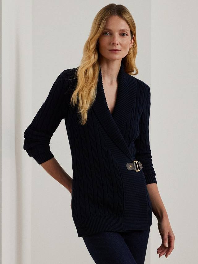 

Лорен Донато джемпер из хлопка с пряжкой Ralph Lauren, Lauren Navy