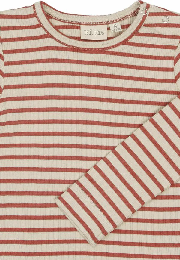 Футболка с длинными рукавами Petit Piao, Cinnabar Striped — фото 3