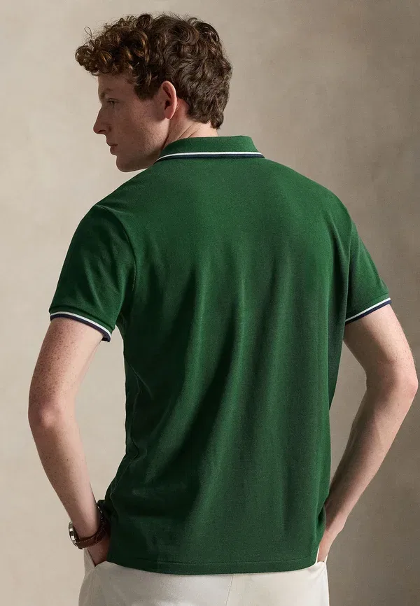 Полочная рубашка Polo Ralph Lauren Custom Slim Fit Mesh, цвет новый лес/c7927 — фото 3