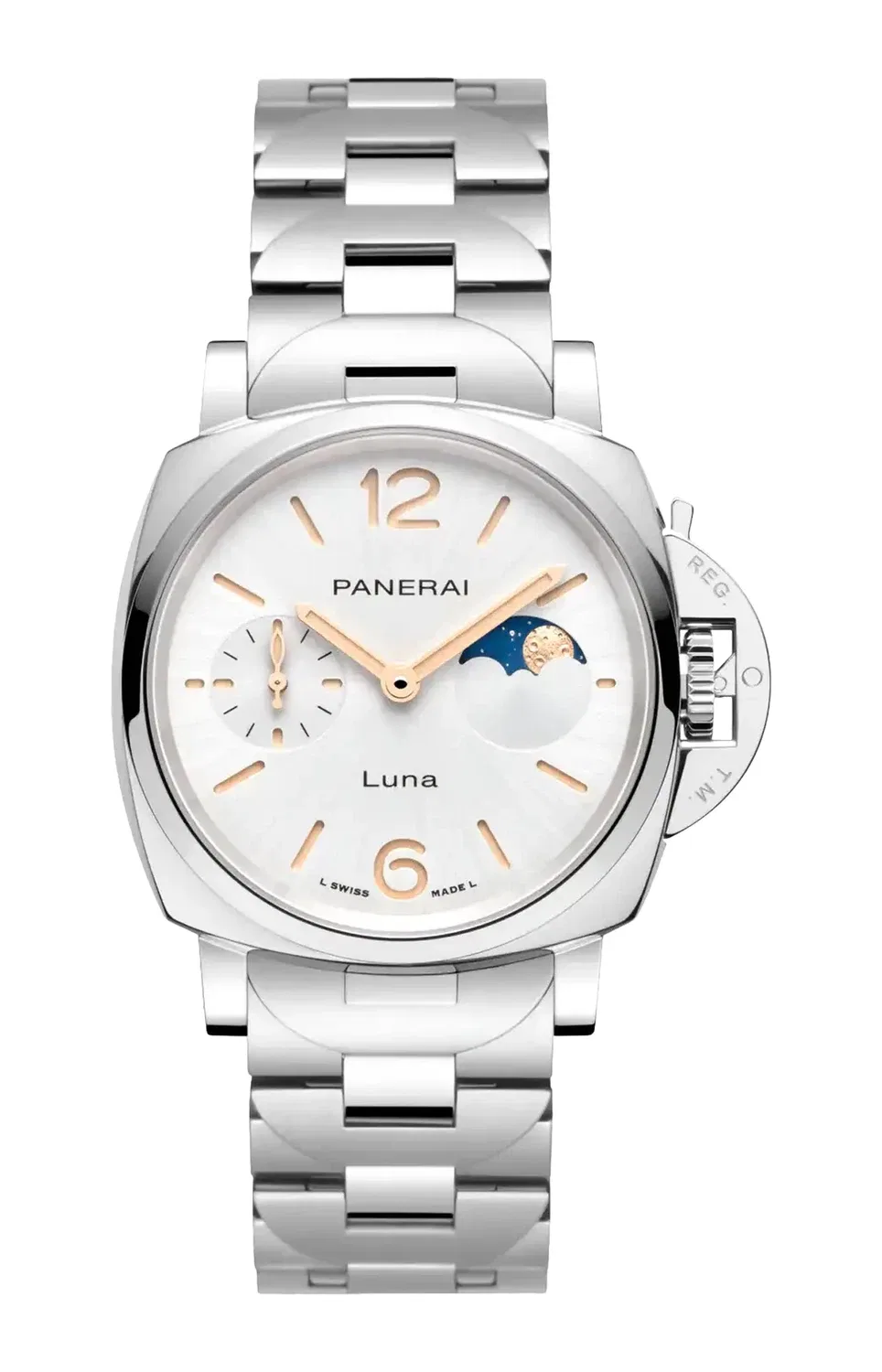 Люмінор Дуэ Луна - PAM01301 PANERAI, серебряный