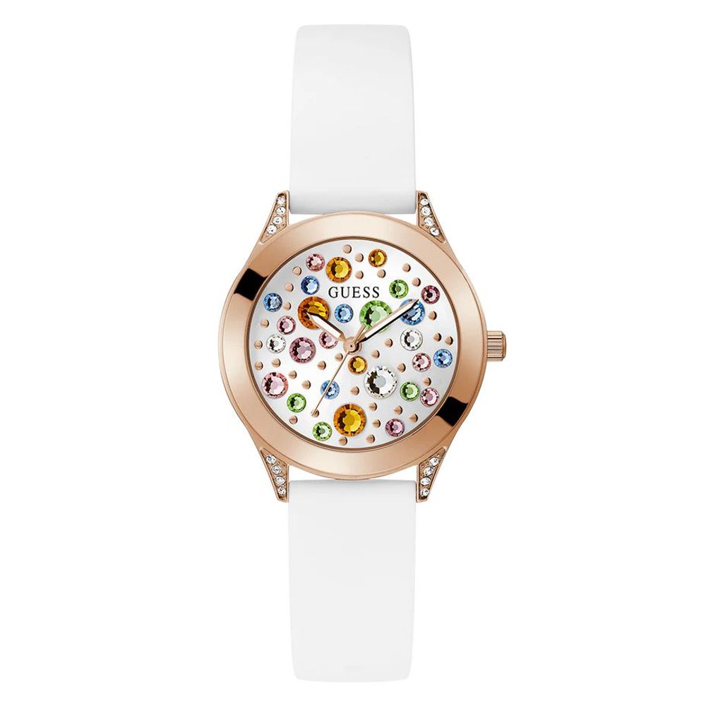 

Белые синтетические часы Guess