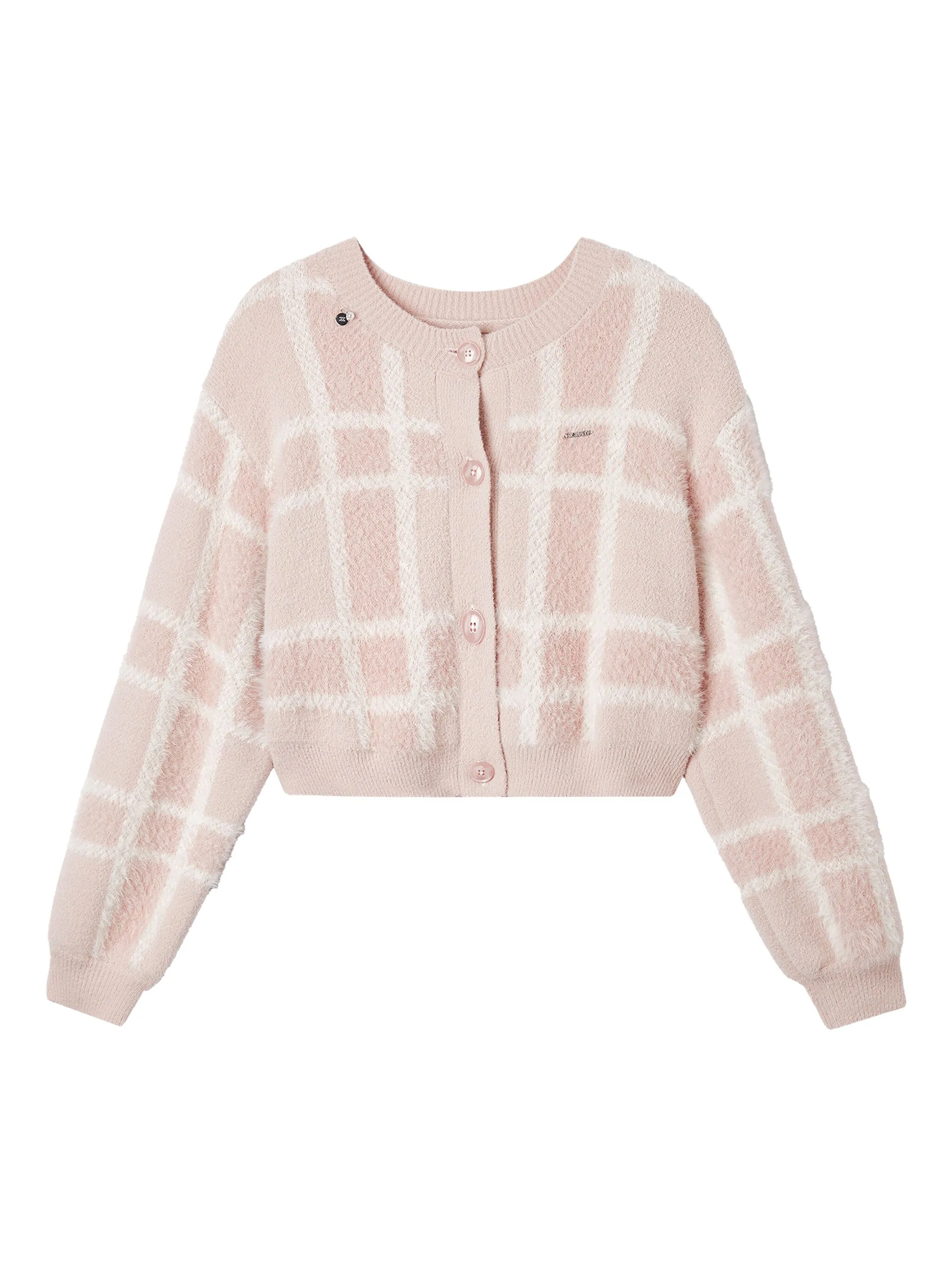 

Кардиган в клетку Musium Div., розовый