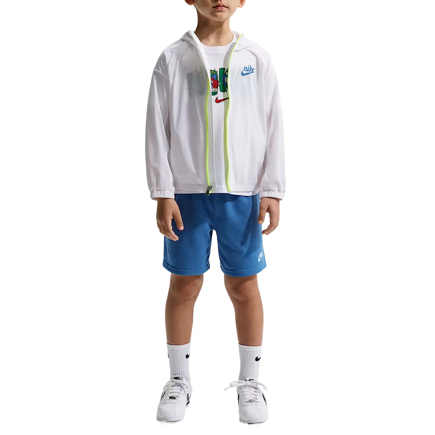 Детская спортивная толстовка с капюшоном Moderate Nike, White