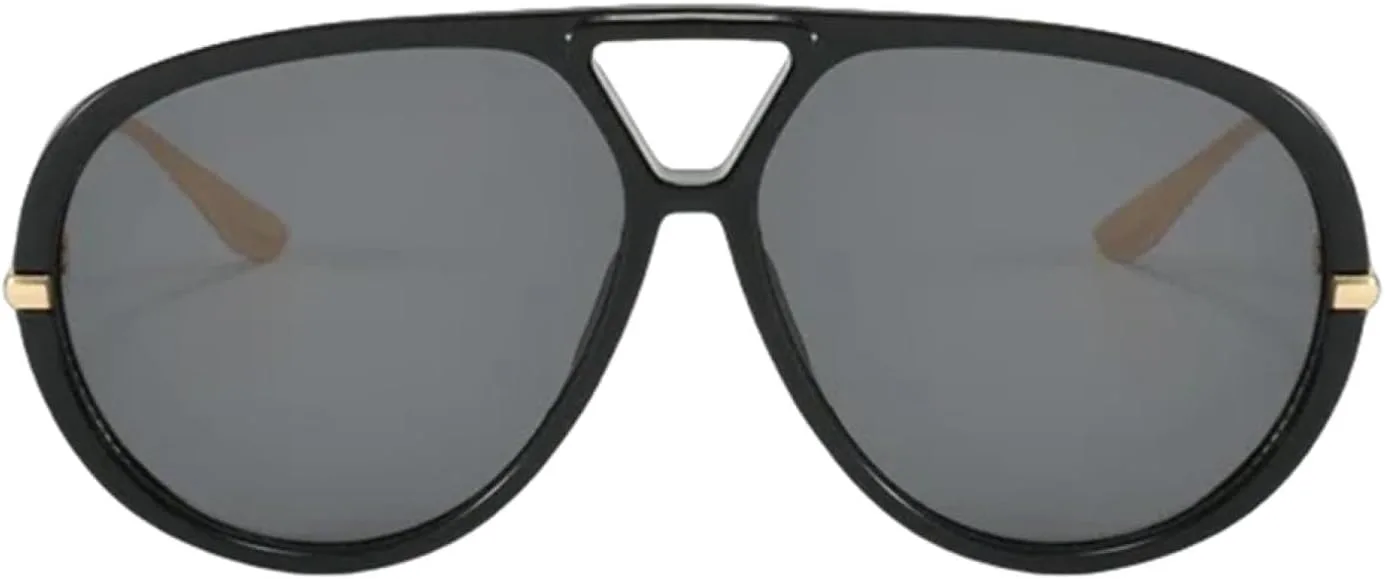 

Винтажные солнцезащитные очки в крупной оправе для женщин и мужчин, популярные, роскошные, в стиле панк, с заклепками, увеличенного размера TYUVIVO, Black Black