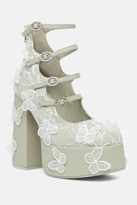 Туфли на платформе Wild Lotus Butterfly Lace Koi Footwear, зеленый