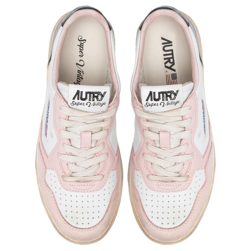 Кроссовки AUTRY Skateboarding Low-top, белый/розовый/черный — фото 3