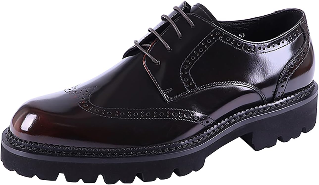 

Мужские классические туфли Santimon из натуральной кожи с перфорацией, броги, формальные оксфорды, деловые туфли, модные туфли дерби для прогулок, красный