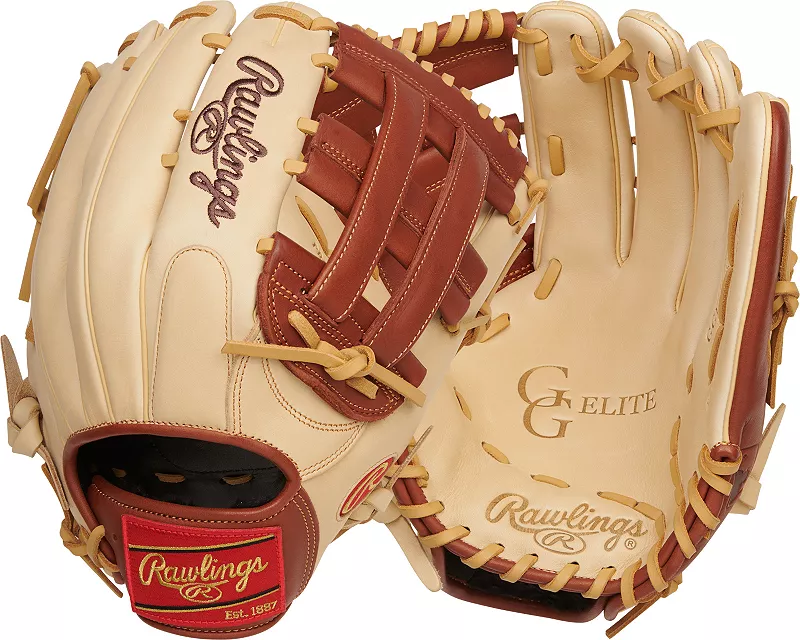 

Перчатки Rawlings 12,75 дюйма GG Elite Series, цвет Camel/Brown