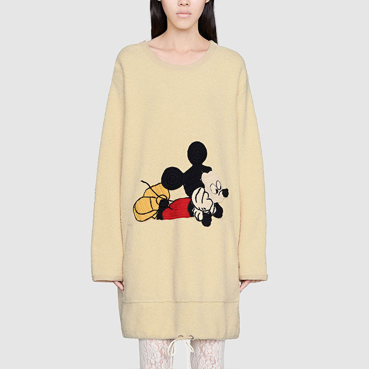 Платье (WMNS) Gucci x Disney Cotton Crew Neck Dress 'Beige' — фото 2