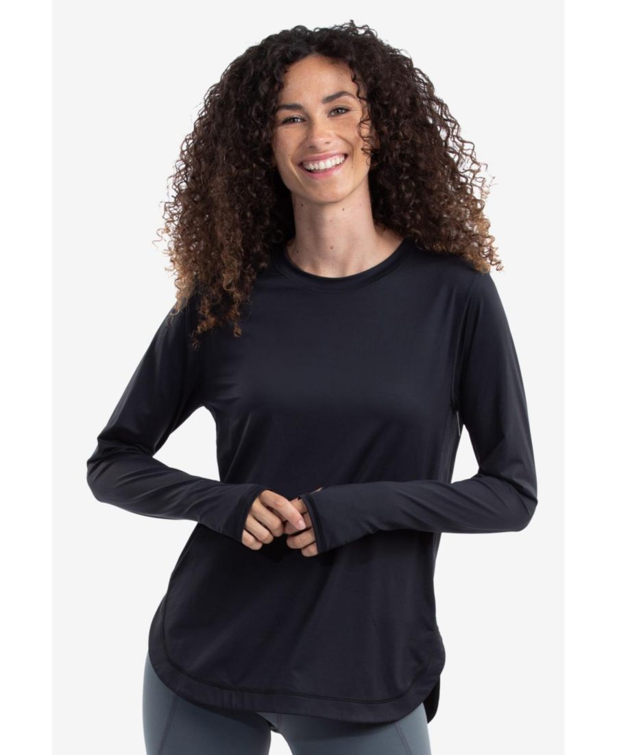 

Женский топ с фестончатым краем и защитой от солнца UPF 50+ BloqUV, Black