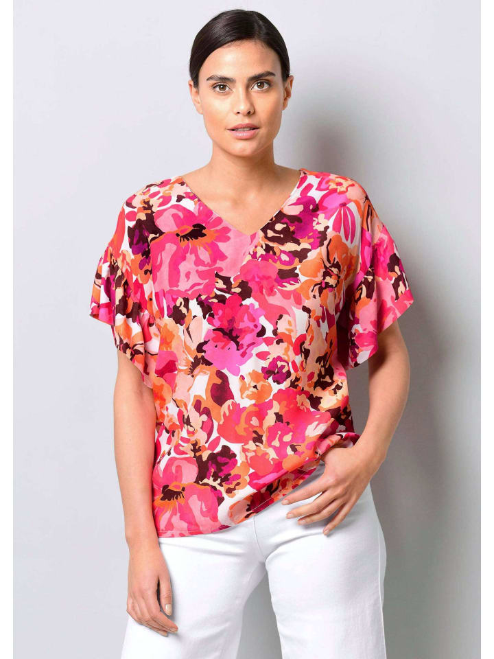 

Alba Moda Блузка с оборкой на рукаве, розового цвета