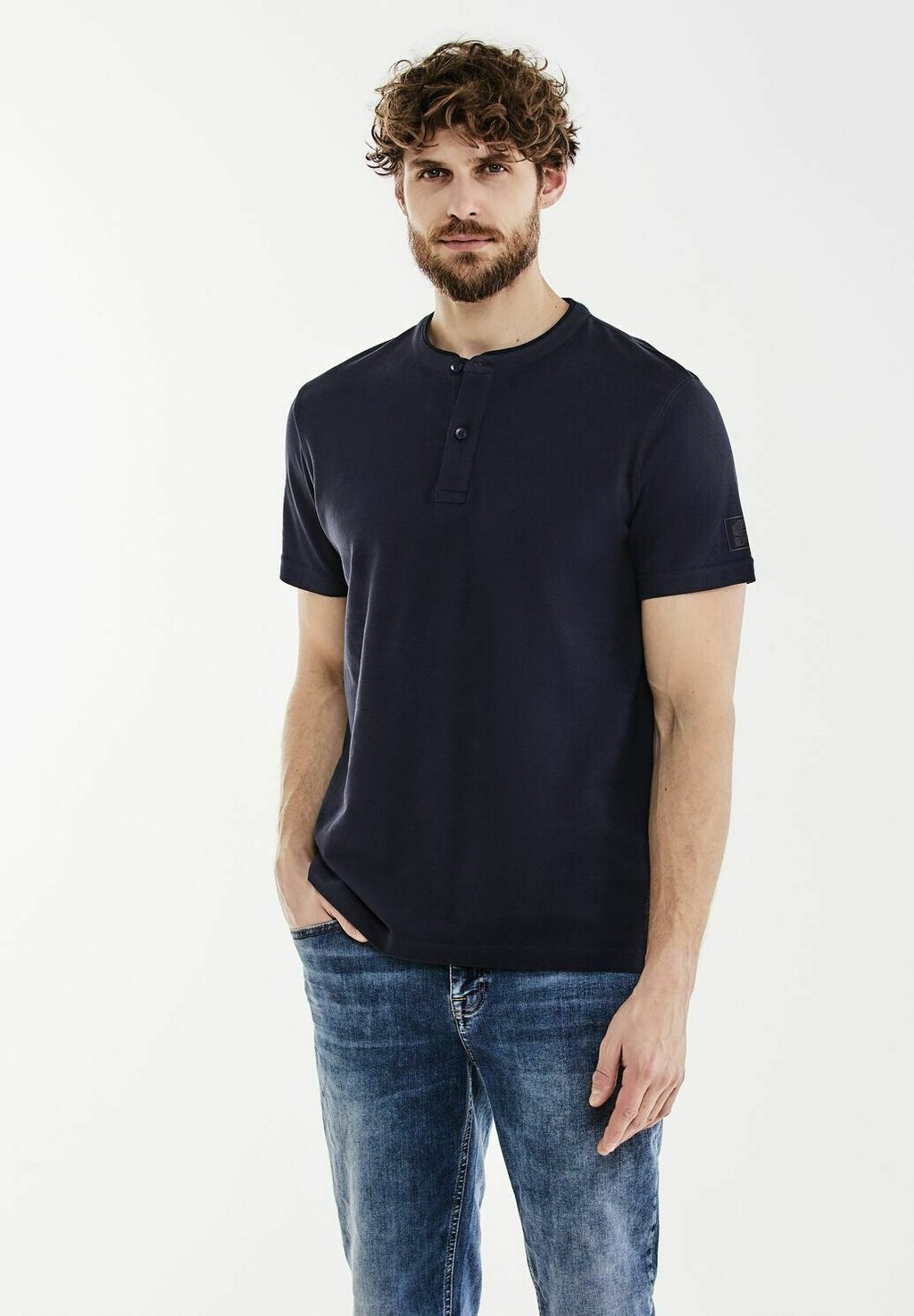

Футболка базовая HENLEY Street One MEN, цвет blau