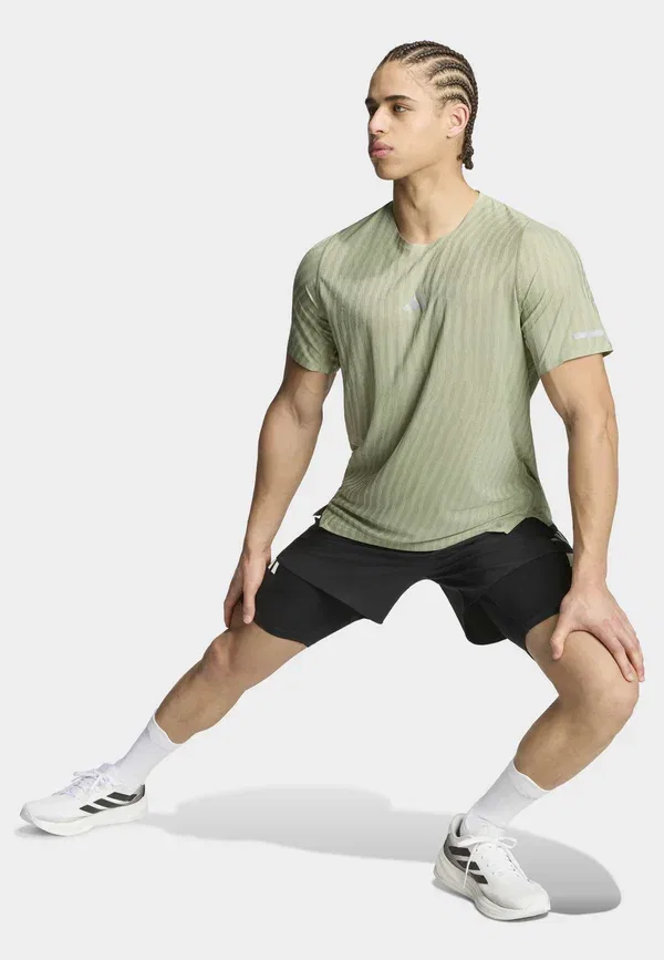 Футболка спортивная Adidas Performance Adi365 tee, цвет тент зелёный хало зелёный — фото 2