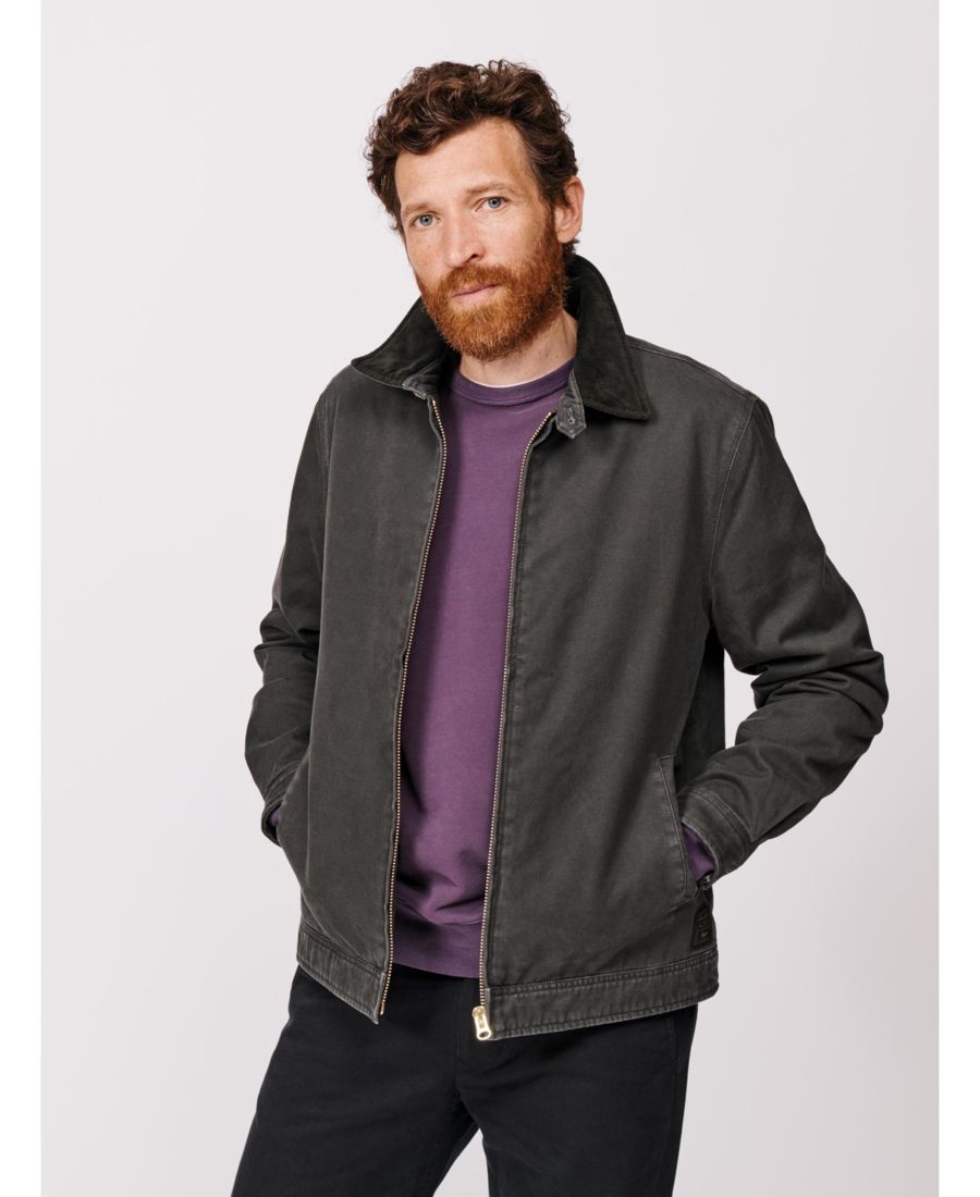 

Мужская холщовая куртка-харрингтон Newland Aubin, Washed black