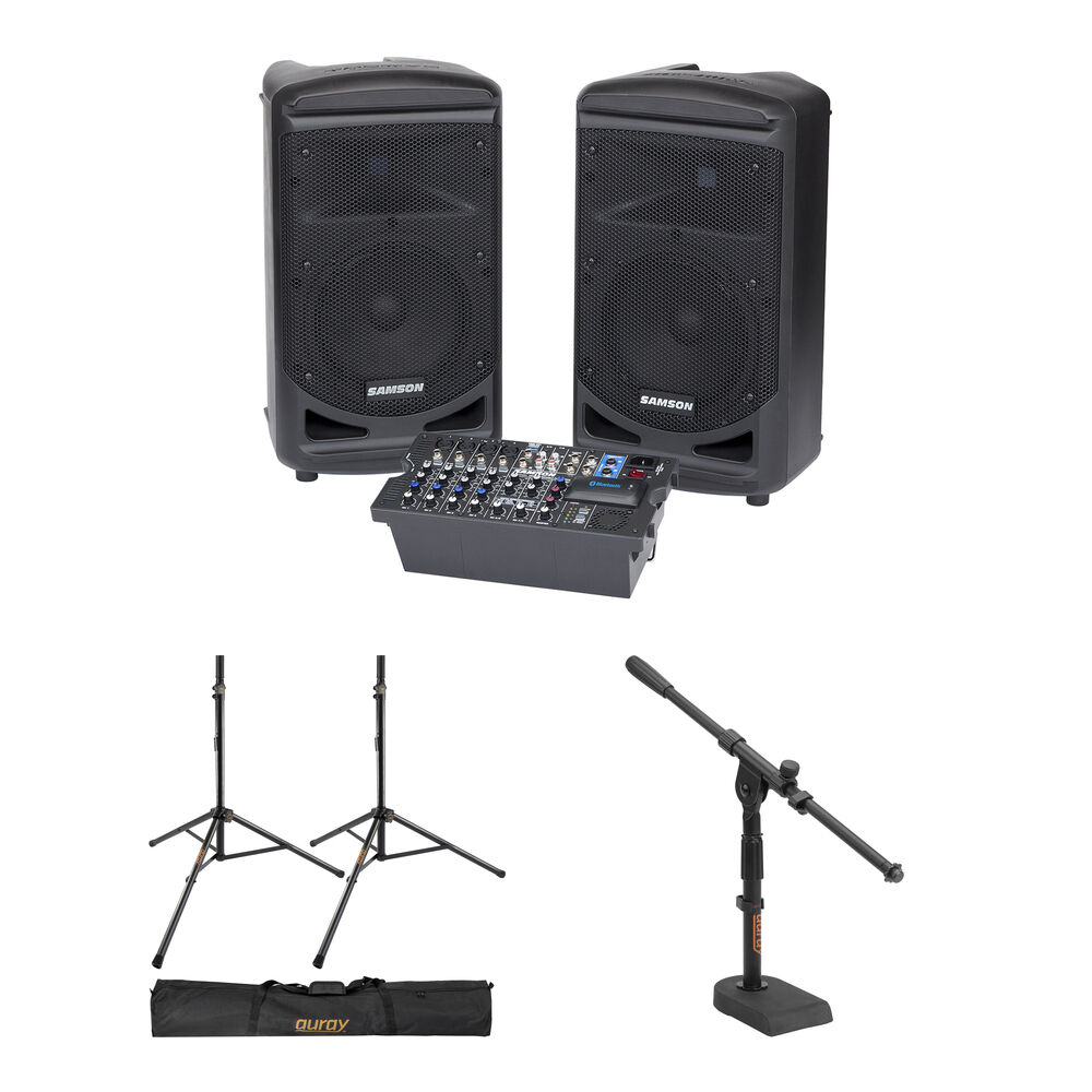 

Портативная PA-системы Samson Expedition XP800 Kit with Two Speaker Stands and Mixer