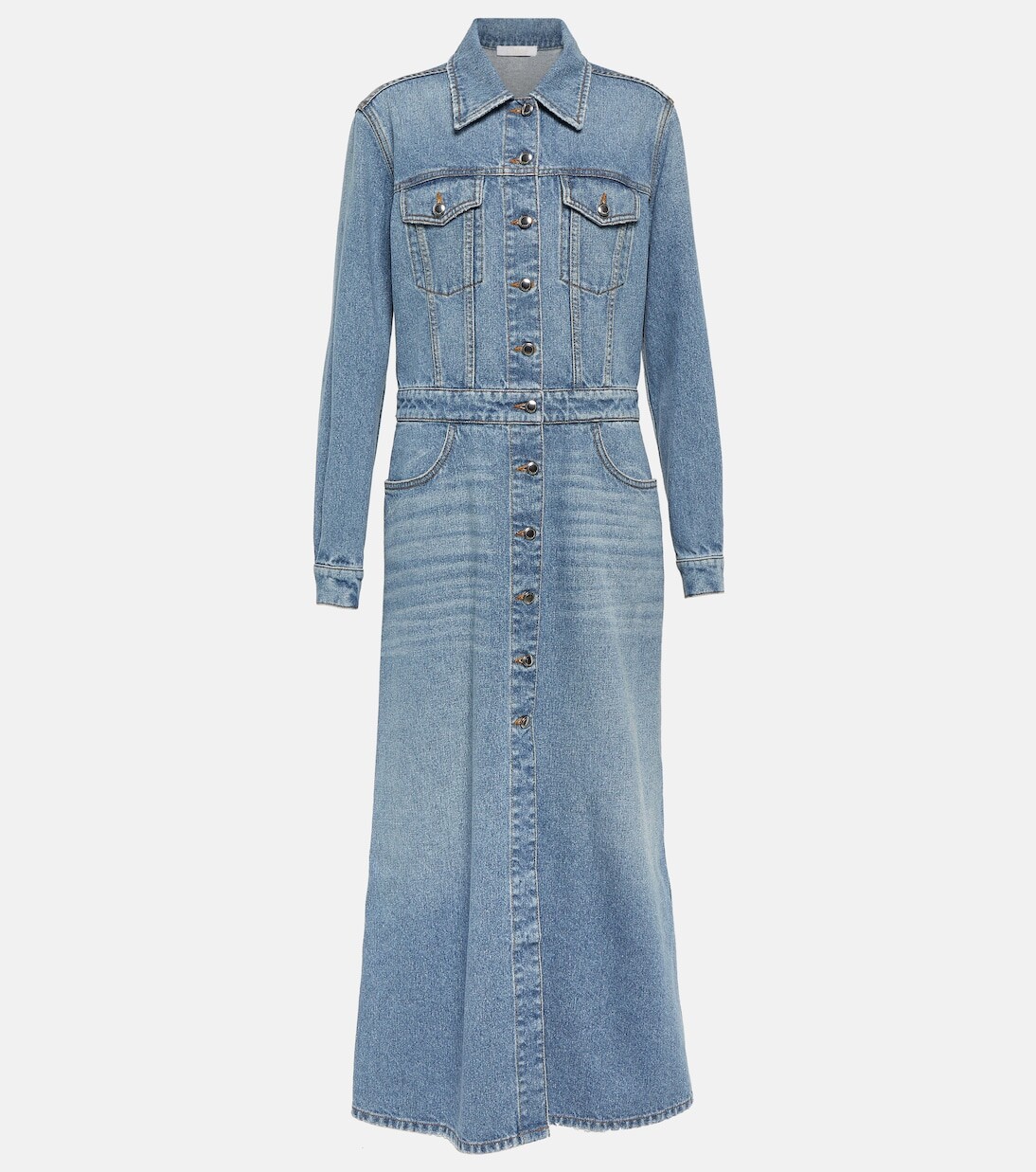 

Джинсовое платье макси Chloé, синий