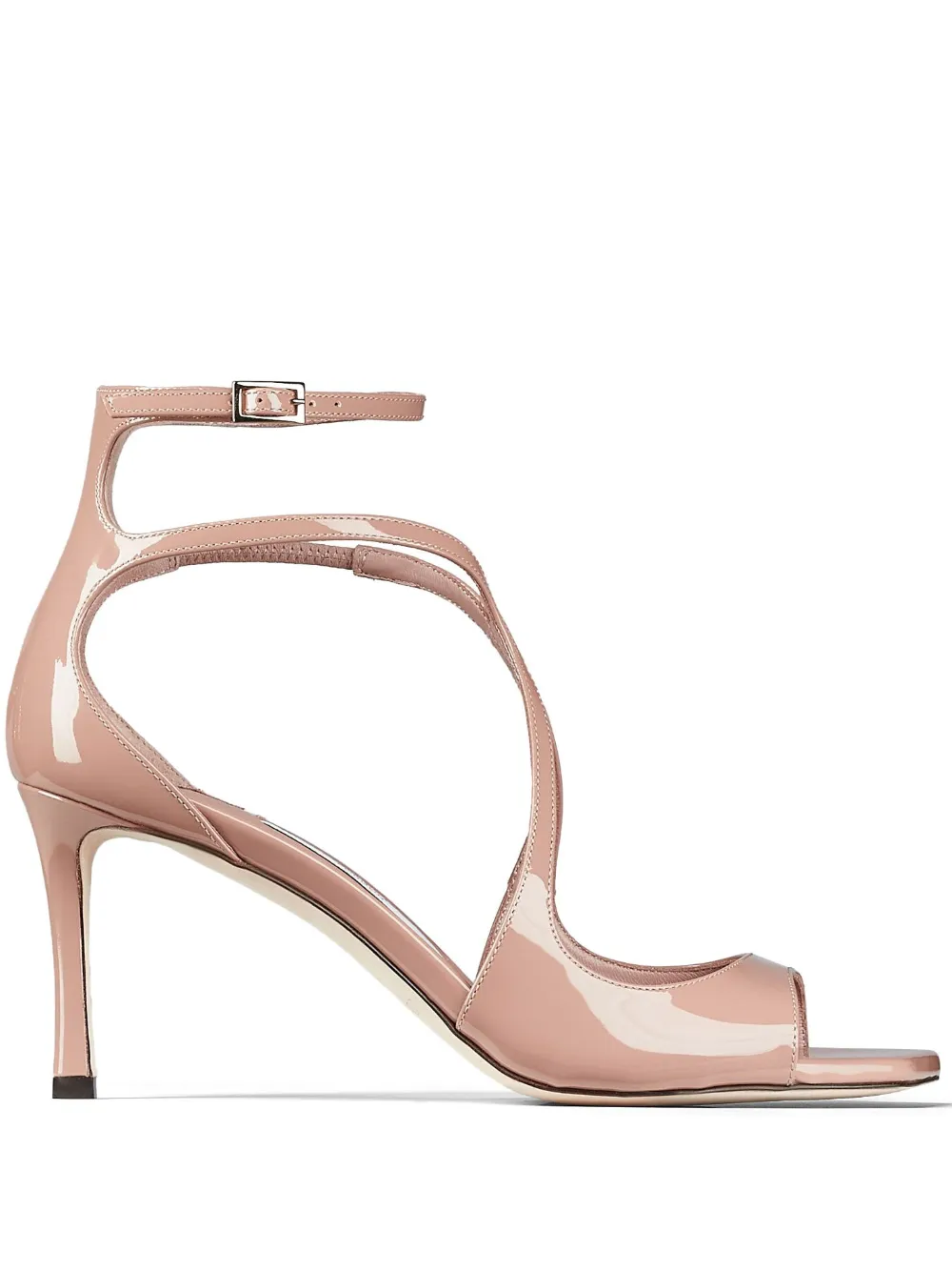 Лакированные босоножки Azia 75 JIMMY CHOO, розовый