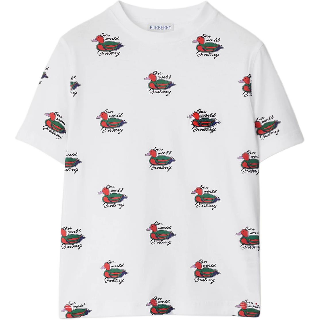 

Burberry Футболка с коротким рукавом и круглым вырезом, полностью покрытая принтом с логотипом, белая, детская, Белый, Burberry Футболка с коротким рукавом и круглым вырезом, полностью покрытая принтом с логотипом, белая, детская