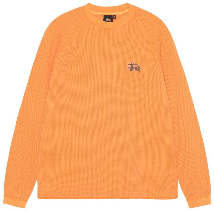 

Лонгслив Stussy Raglan Thermal Long-Sleeve Crew 'Orange', оранжевый