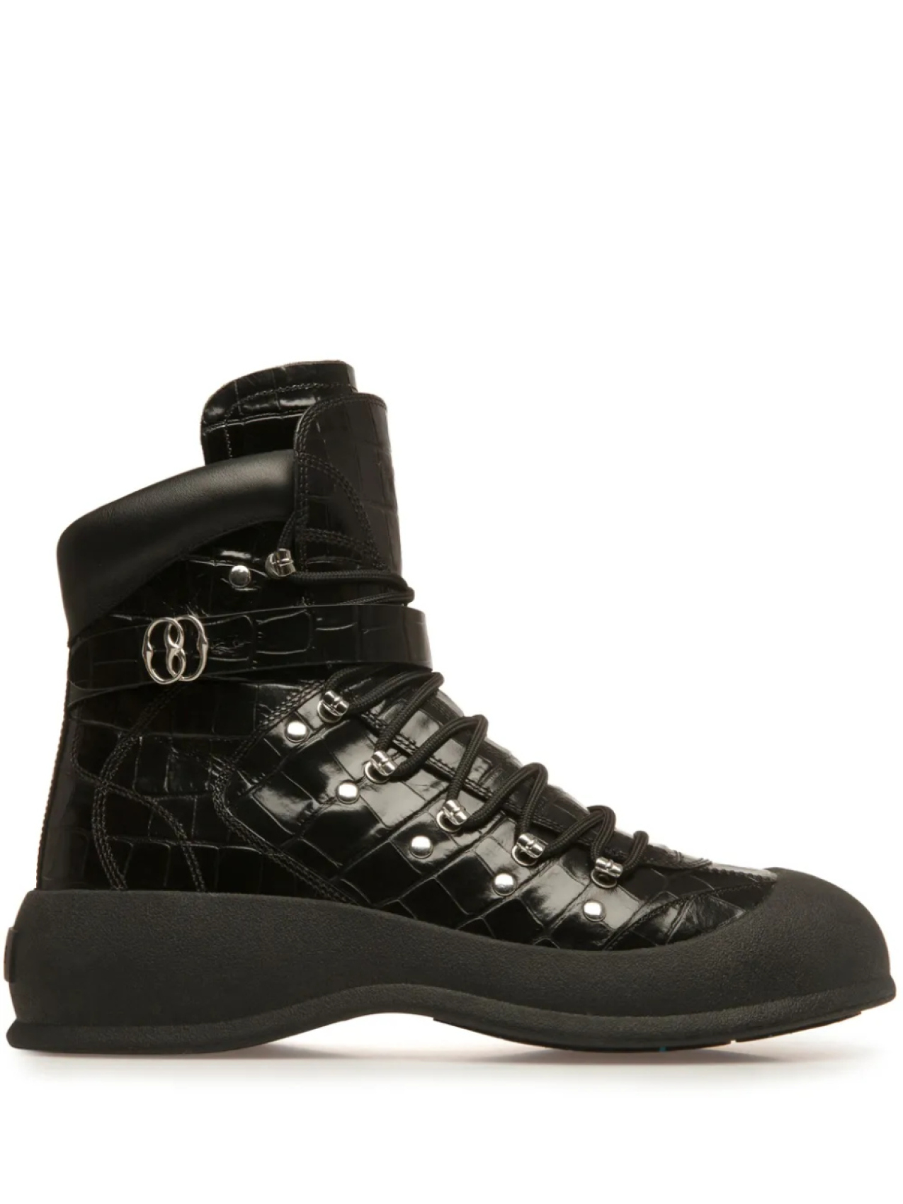 

Bally ботинки Clyff с тиснением под кожу крокодила, черный