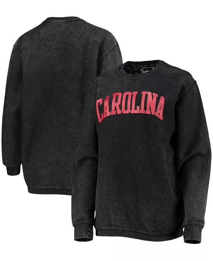 

Женский черный свитер South Carolina Gamecocks с удобным шнурком в винтажном стиле, базовый пуловер с аркой Pressbox