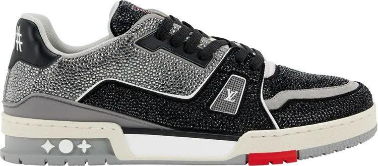 

Кроссовки Louis Vuitton Trainer 'Black Grey Rhinestones', черный