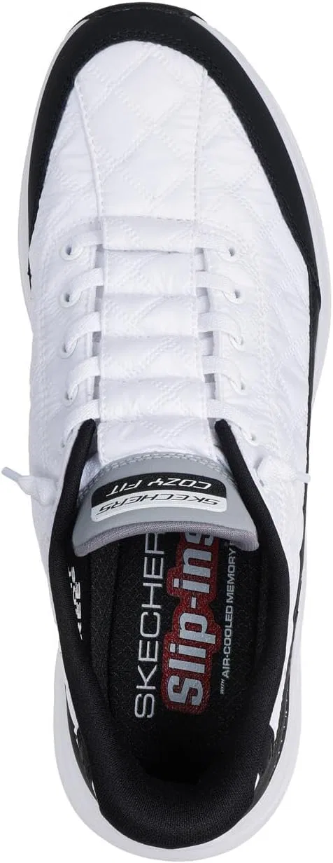 Мужские кроссовки Skechers 232619w, White Mesh Duraleather Black Trim — фото 3